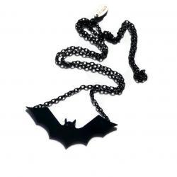 Halloween Jewelry,Bat Necklace,Lasercut Acrylic